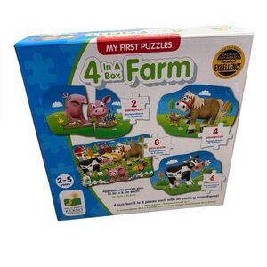 My First Puzzles 4-in-1 Large Piece Farm Puzzles